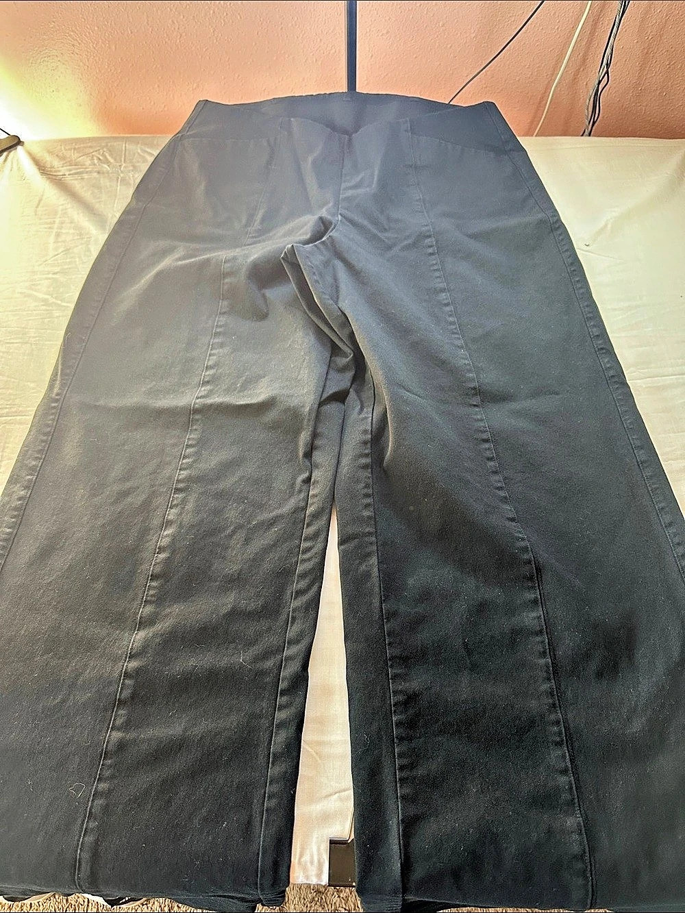 Old Navy High Rise Wide Leg Wide Leg Pants in Black Size XL